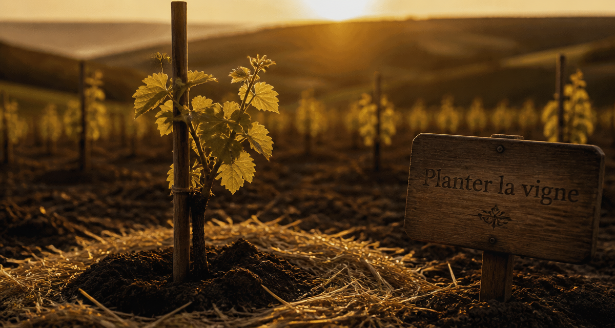 Quand planter vigne jeune plant tuteuré