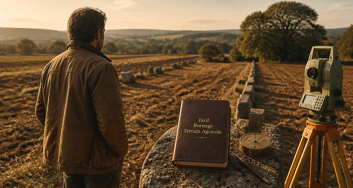 tarif bornage terrain agricole géomètre borne