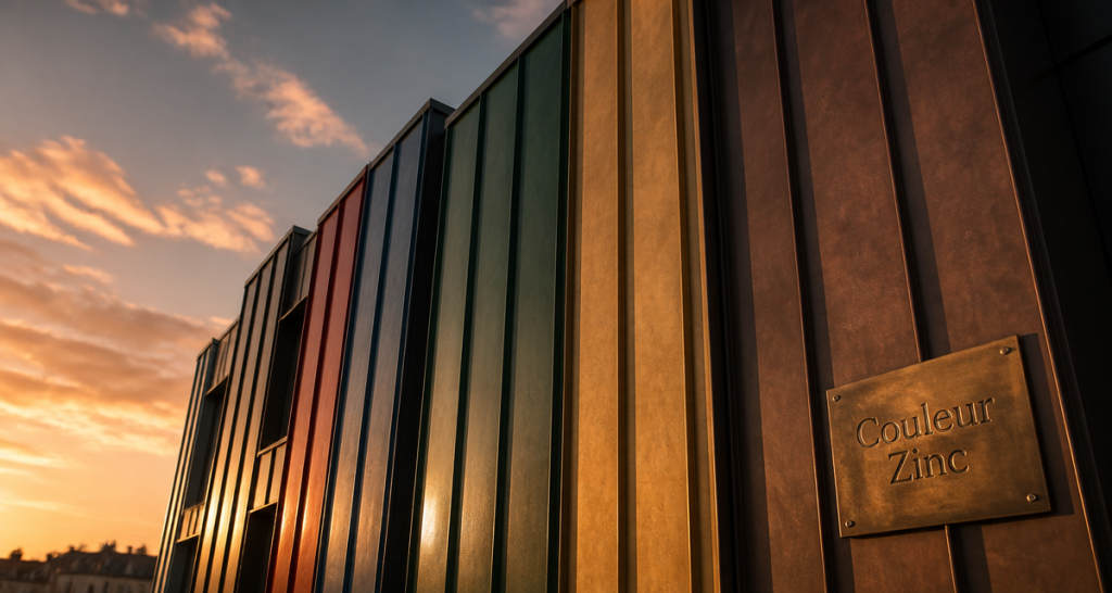Façade couleur zinc avec 6 teintes minérales