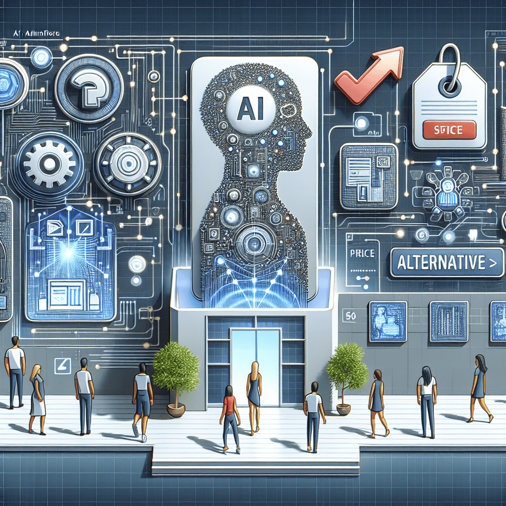 AI-powered human-like robot illustration highlighting advanced AI technology and digital interfaces.