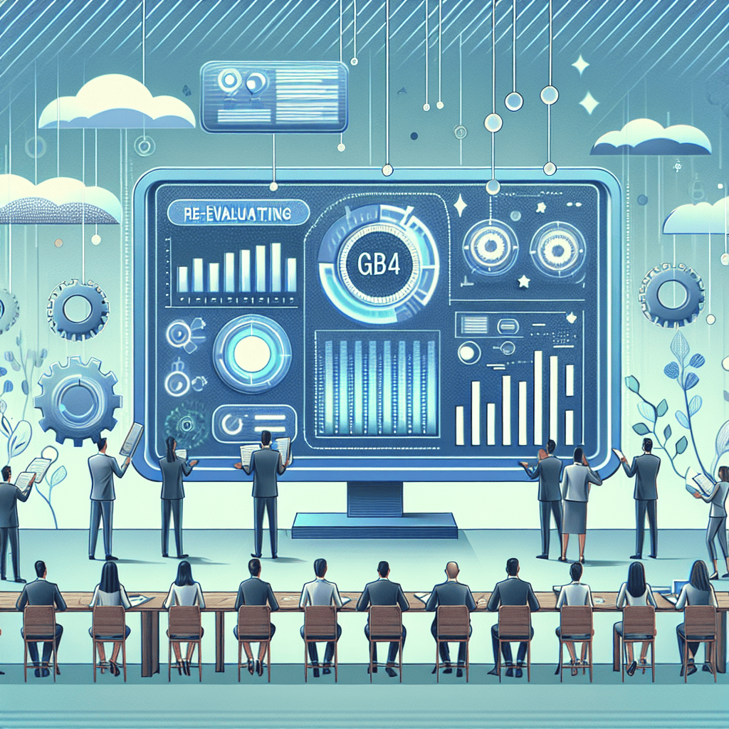 AI data analytics and futuristic technology concepts in a large presentation with people analyzing digital dashboards and graphs.