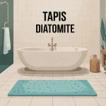 tapis diatomite danger posé dans salle de bain moderne