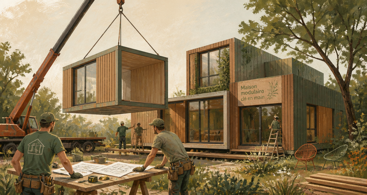 maison modulaire prix clé en main assemblage chantier