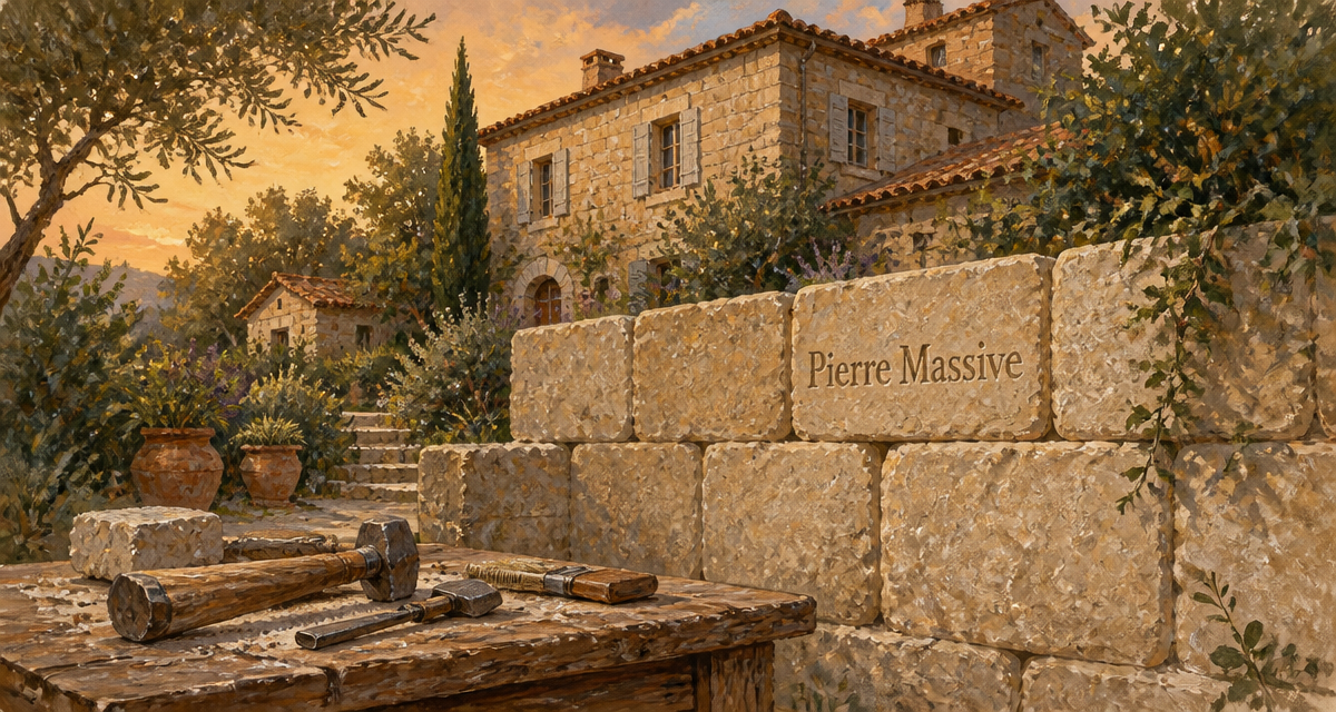maison pierre de taille mur calcaire jardin