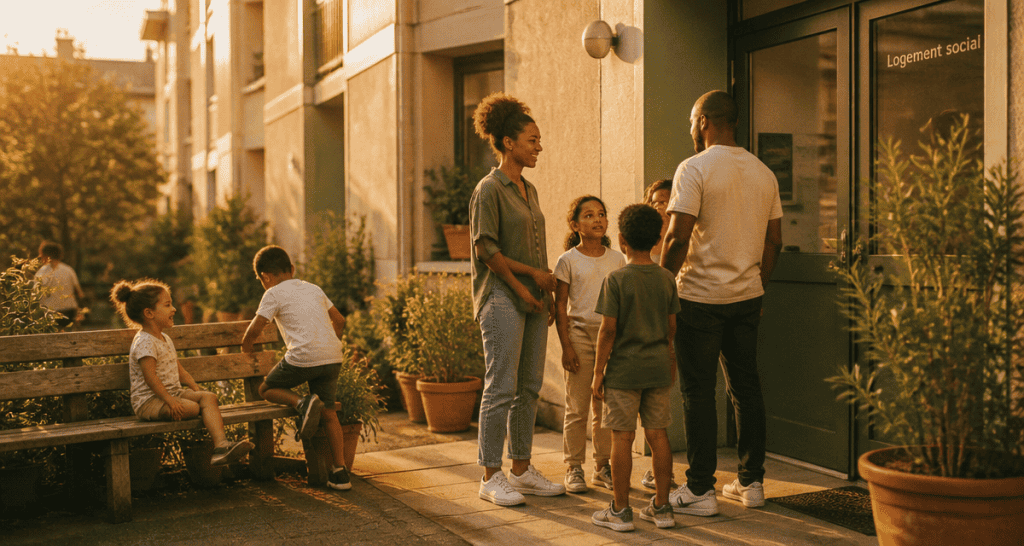 qu est ce qu un logement social cour immeuble