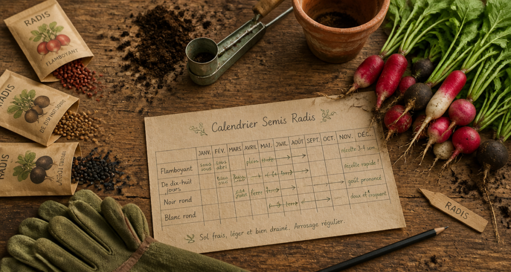 quand semer les radis calendrier semis radis