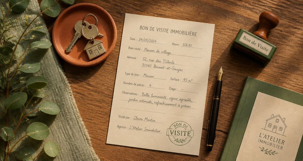 durée de validité d'un bon de visite agence immobilière sur table