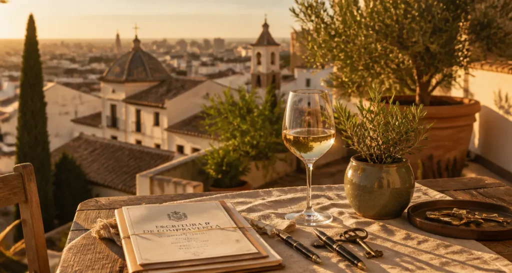 Investir en immobilier en Espagne vue terrasse méditerranéenne