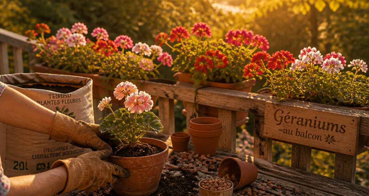 Quand planter geranium sur balcon en terreau