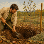 quand planter un arbre fruitier, illustration plantation