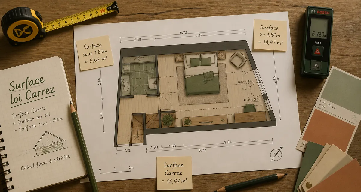 surface chambre loi carrez plan outils