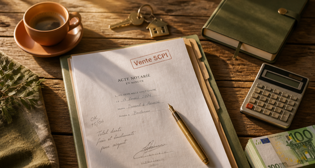 vendre scpi dossier notaire et argent