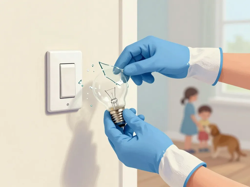 ampoule explose nettoyage sécurité