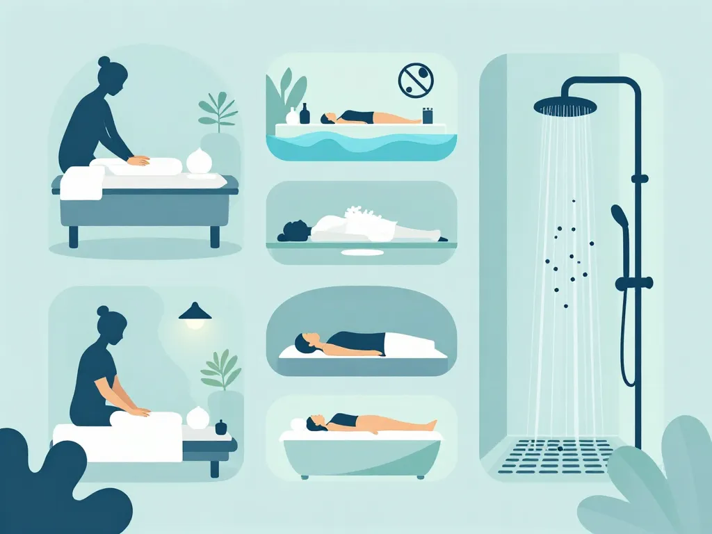 illustration body body spa différents soins zones