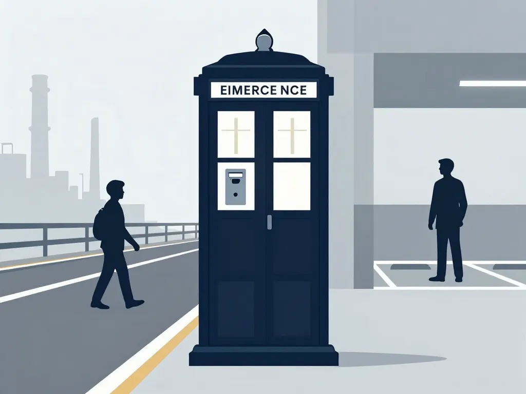 borne d'appel d'urgence utilisations sur route parking industrie