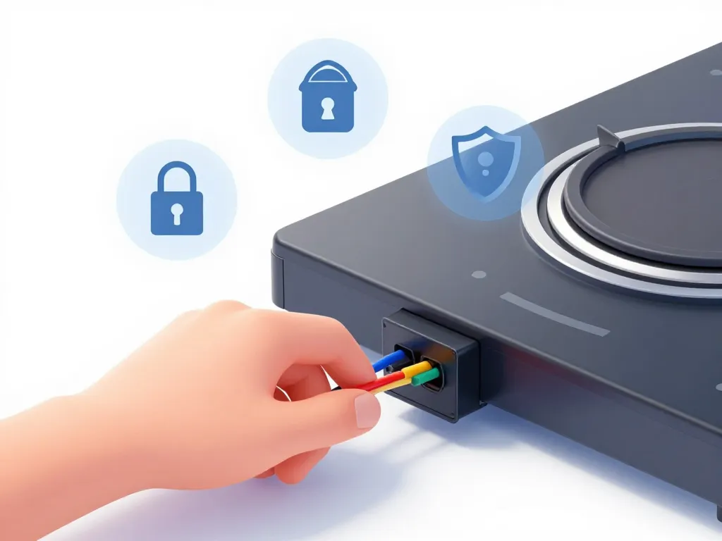 connexion sécurisée branchement plaque induction 4 fils