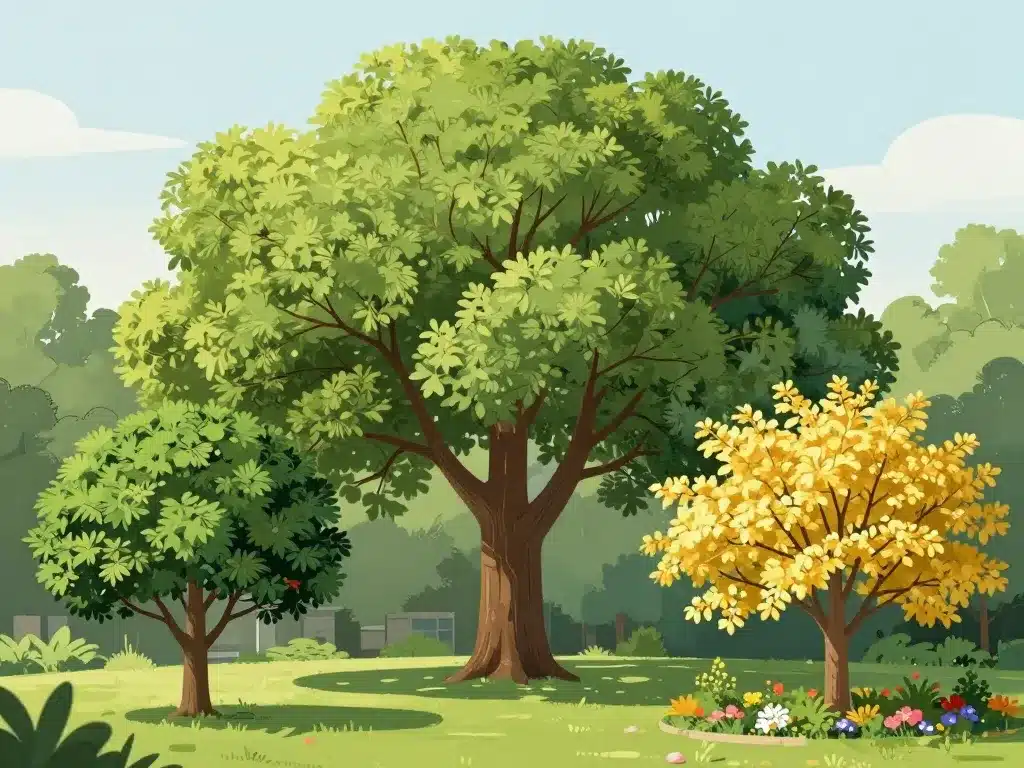 différentes formes de catalpa pour jardin