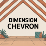 schéma dimension chevron structure bois moderne