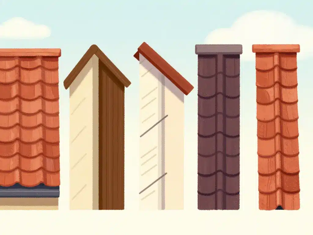 comparatif visuel chevron dimension standard toiture
