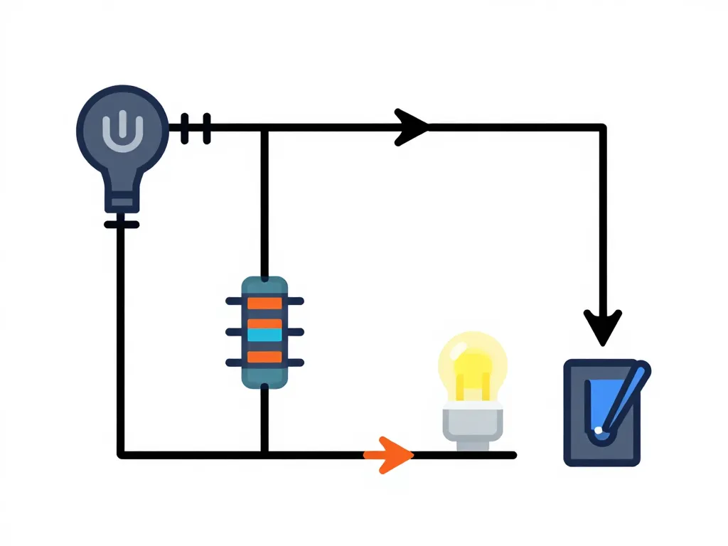 schema courant circuit electronique boucle fermee