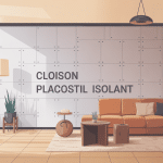 schéma coupe cloison placostil isolant performance acoustique thermique