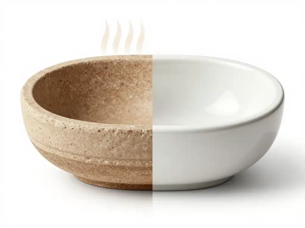 schéma évier en grès ou céramique vue structurelle