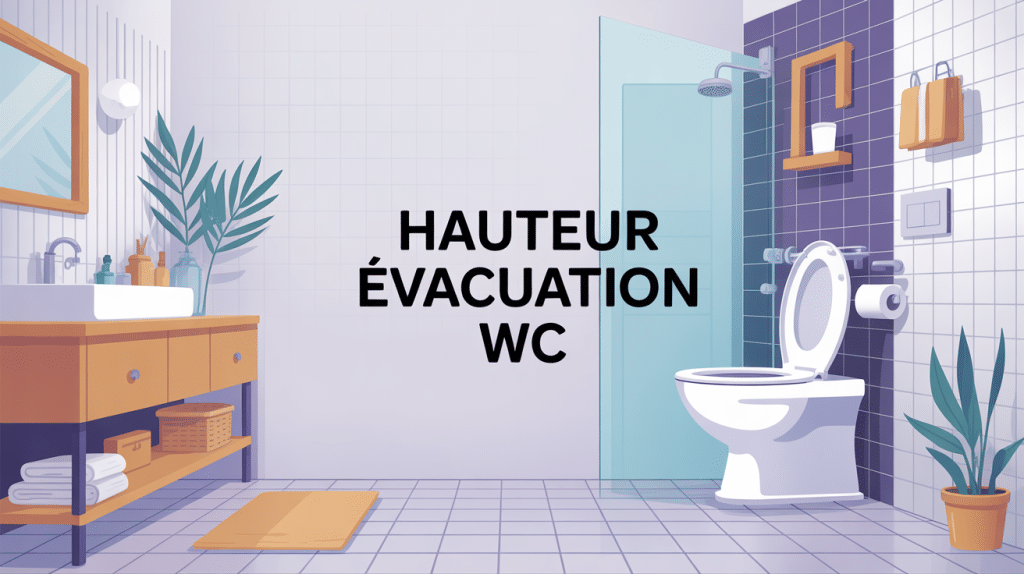 illustration hauteur evacuation wc moderne