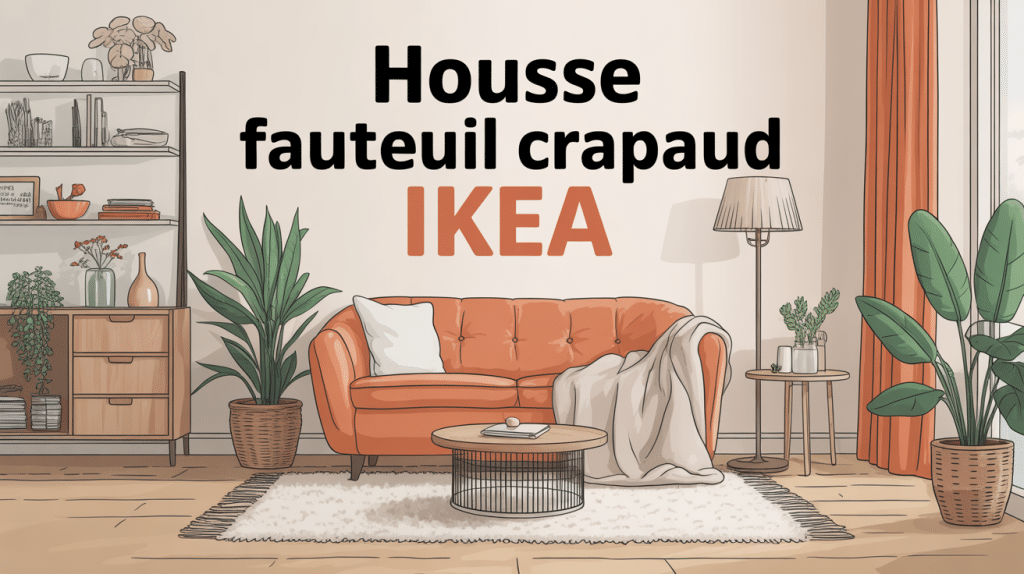 housse pour fauteuil crapaud ikea dans salon contemporain