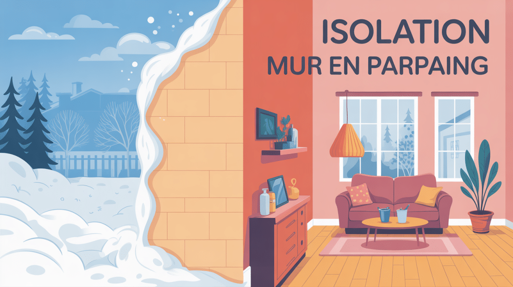 illustration isoler un mur en parpaing hiver été confortable