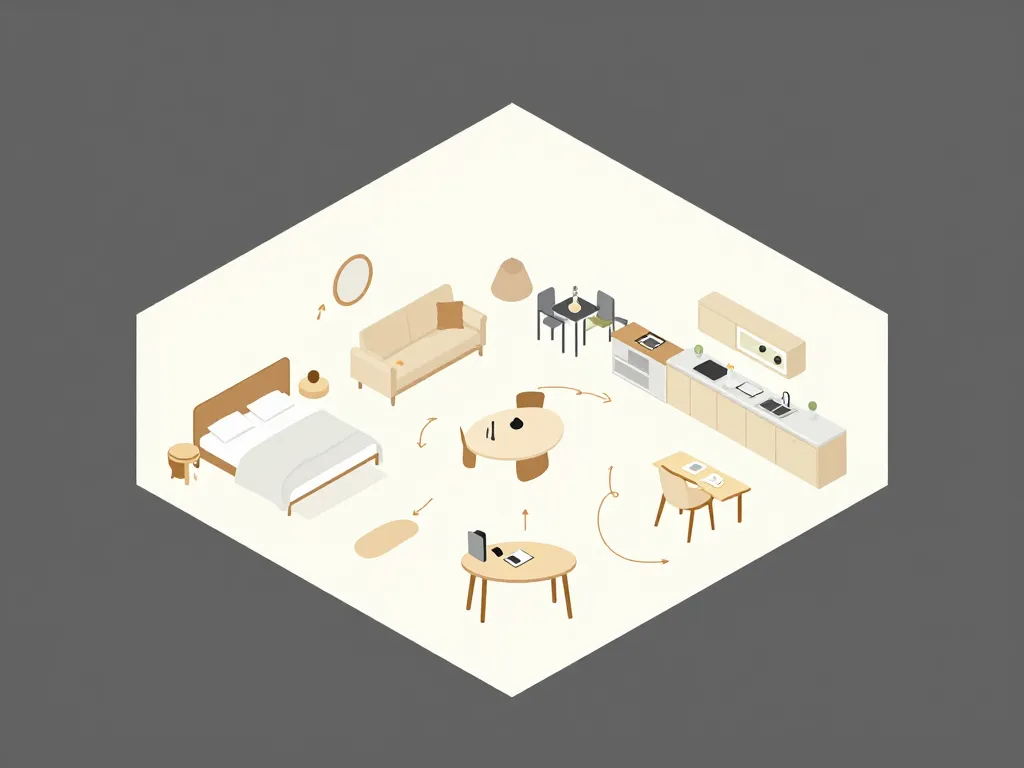 meuble pour studio zones séparées optimisation espace