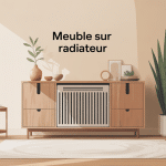 meuble sur radiateur design sécurisé en salon moderne
