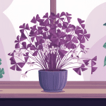 oxalis regnellii triangularis sur rebord de fenêtre lumière intérieure