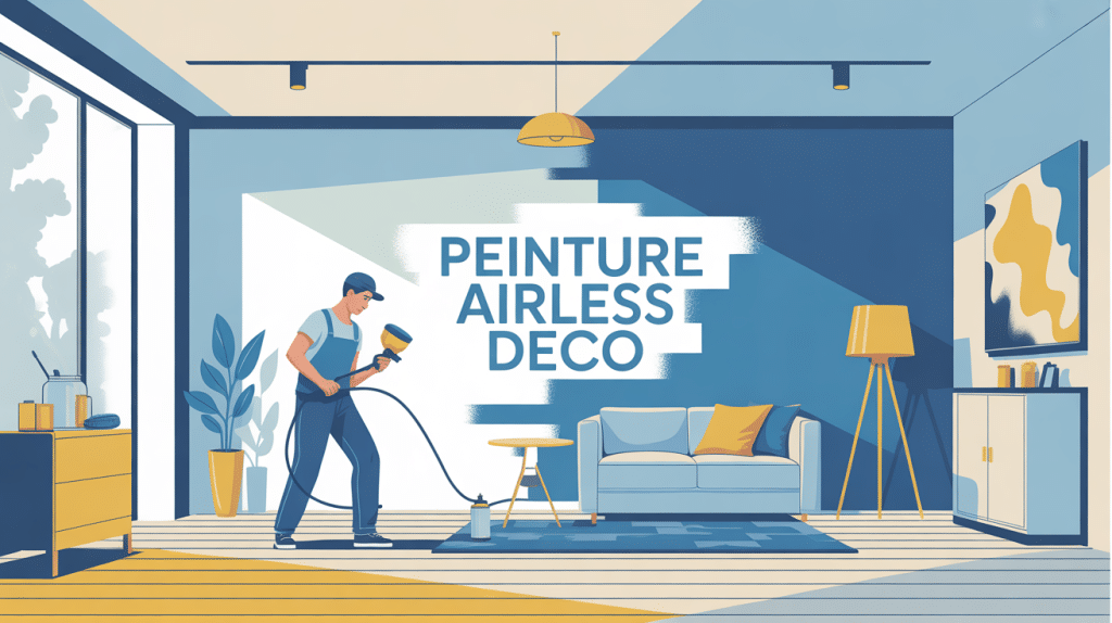 illustration peinture airless deco intérieur moderne