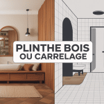 illustration moderne plinthe bois ou carrelage