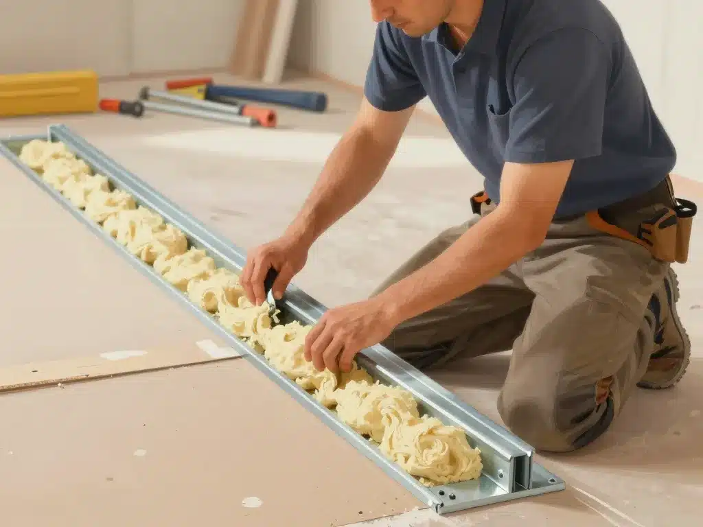 mise en œuvre cloison placostil isolant artisan chantier