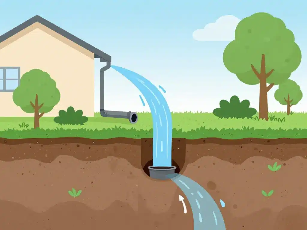 schema fonctionnement puits d'infiltration eaux pluviales