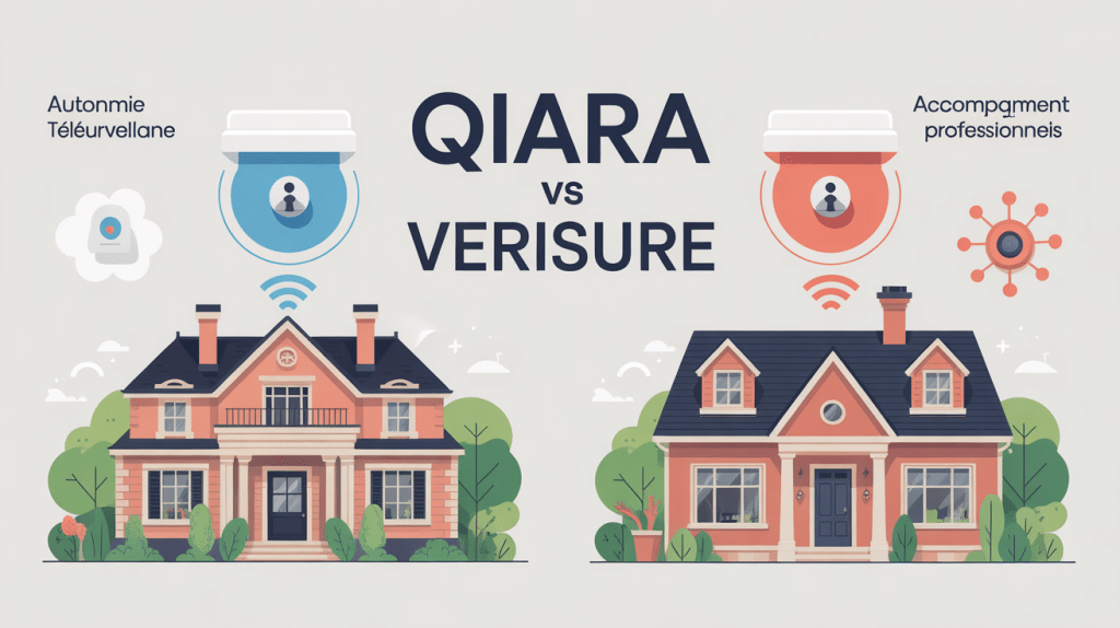 illustration alarme maison entreprise qiara vs verisure