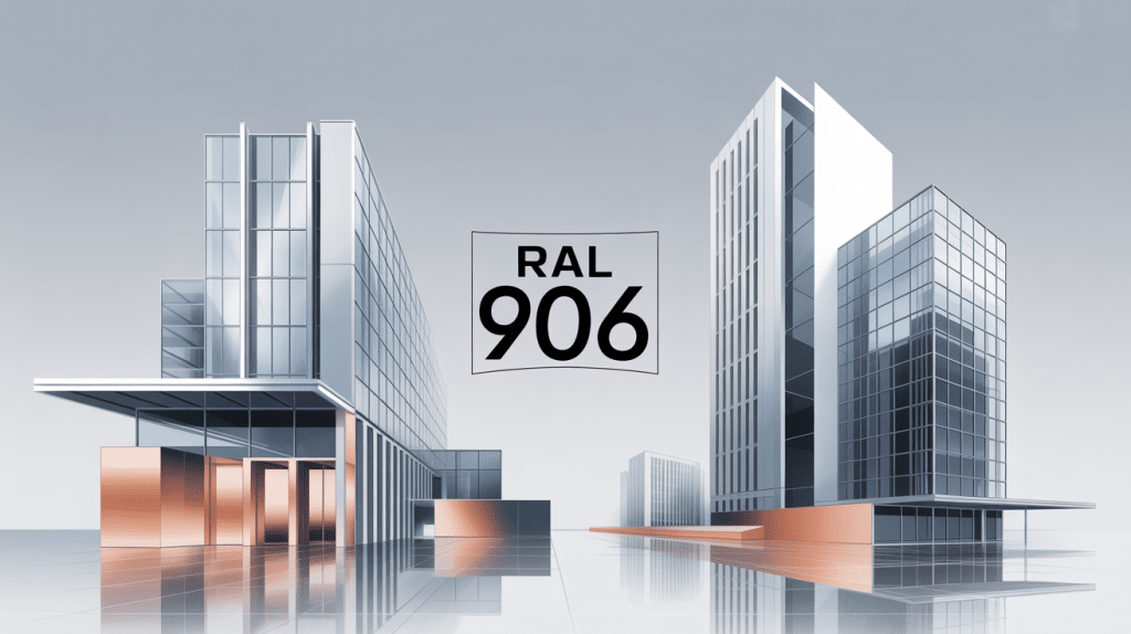 illustration ral colour 9006 surfaces métalliques contemporaines