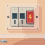 Illustration remplacement ancien tableau électrique avec fusible moderne