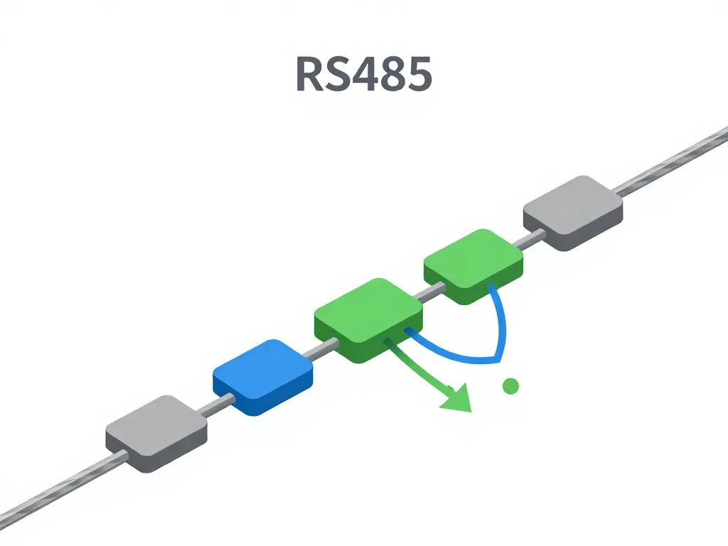 Câblage RS485 terminaison mise à la terre schéma
