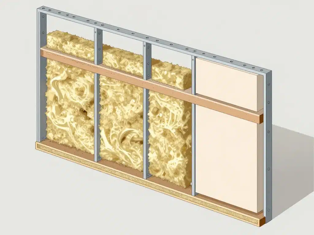 diagramme coupe placostil isolant ossature isolant plaques