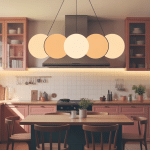 suspension cuisine originale moderne élégante îlot central