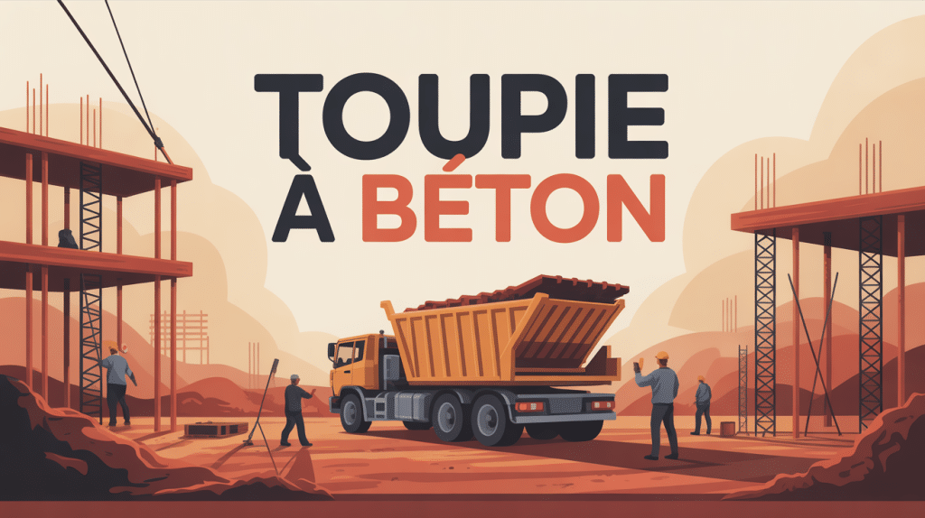 toupie à béton livrant du béton sur un chantier résidentiel