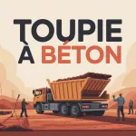 toupie à béton livrant du béton sur un chantier résidentiel