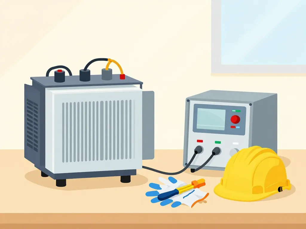installation sécurisée transformateur d'isolement 230v 230v atelier