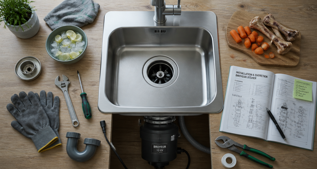 broyeur pour evier sous evier inox cuisine