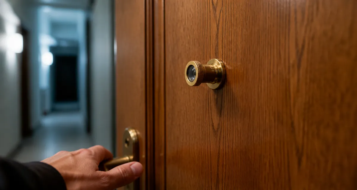 Judas sur porte laiton sur porte d’entrée