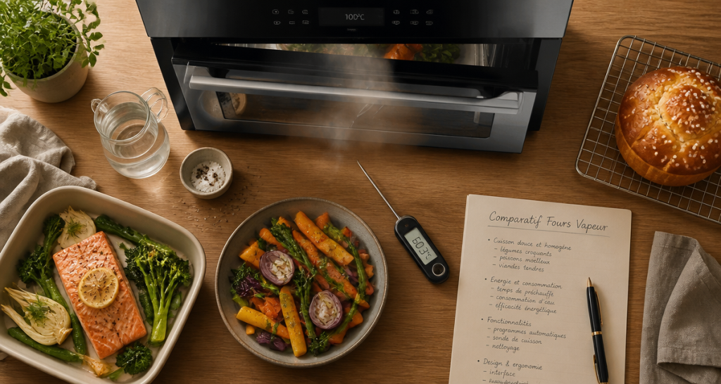 meilleur four vapeur cuisine moderne vue dessus