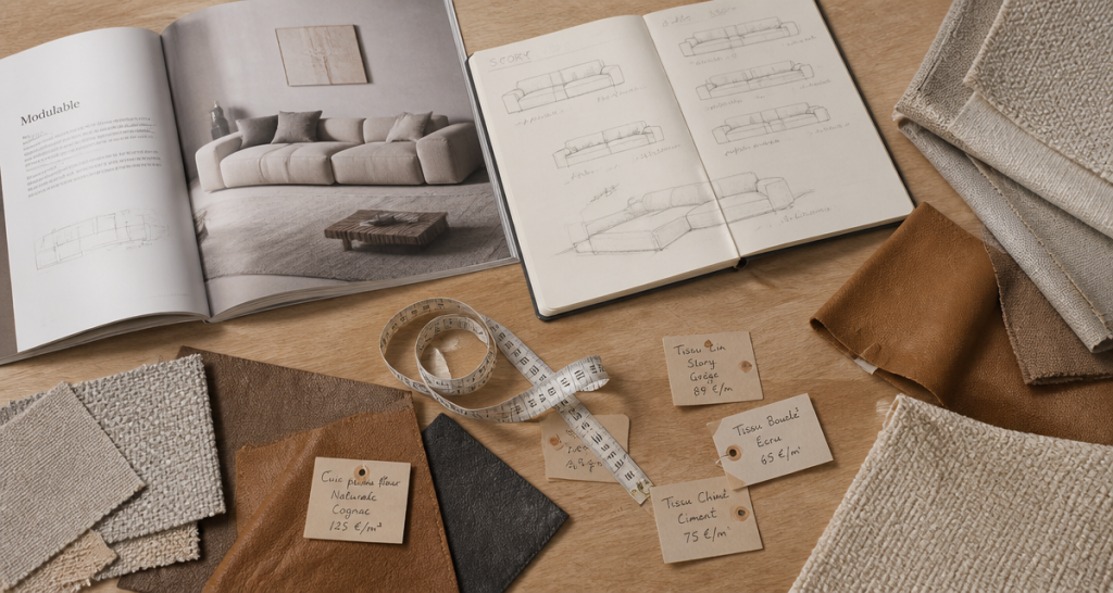 prix canapé story table échantillons catalogue