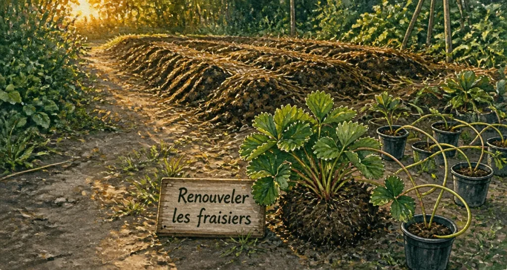 Que faire des vieux fraisiers : renouveler les plants en fraiseraie